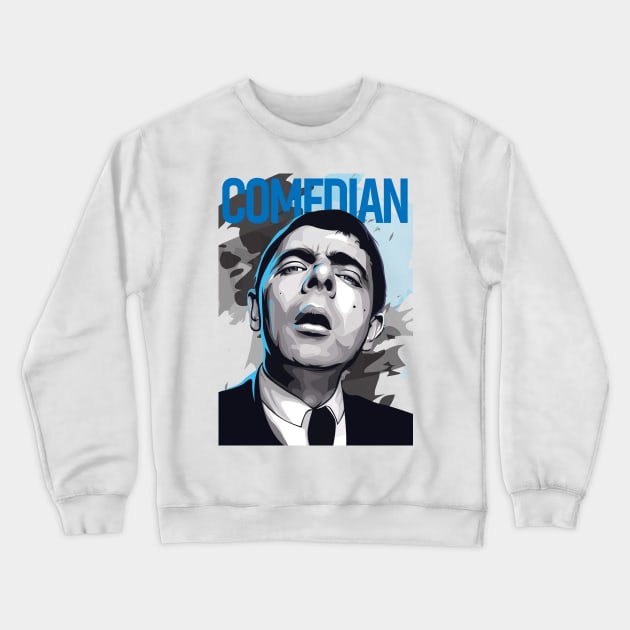 Comedian Portrait Crewneck Sweatshirt by Laksana Ardie Store